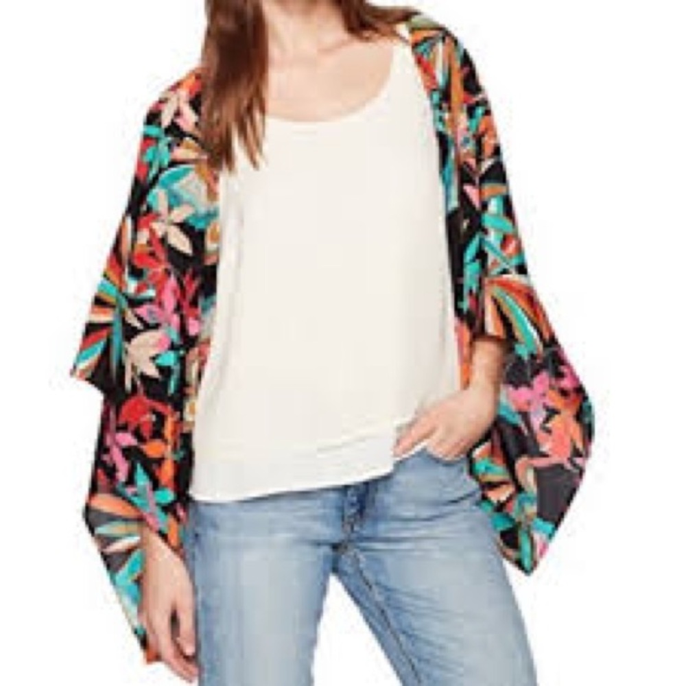 Trina Turk Sheer Floral Cape Jacket – XS/Small